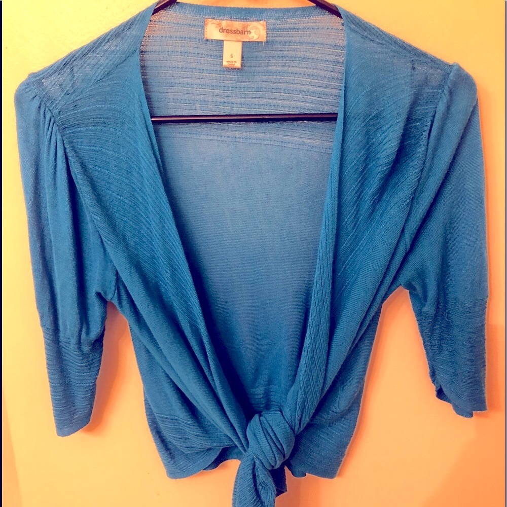 Tie front sweater by Dress Barn